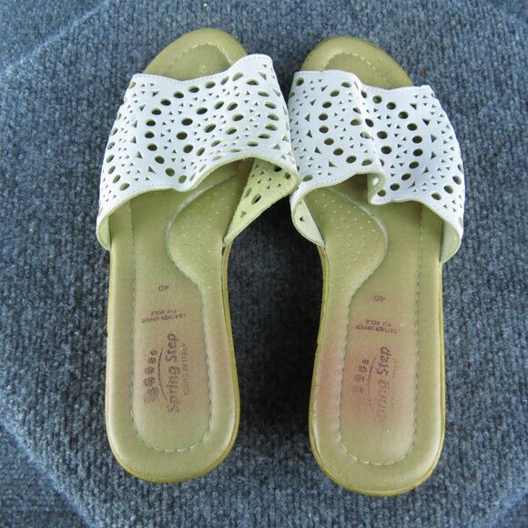 Spring Step Women Slide Sandal Shoes Size 40 Medium White Leather - Picture 6 of 9